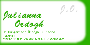 julianna ordogh business card