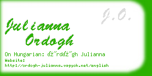 julianna ordogh business card